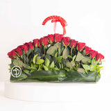 Red Roses Acrylic Bag - 70 Stems