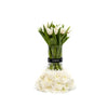 White Tulips & Chrysanthemums Vase