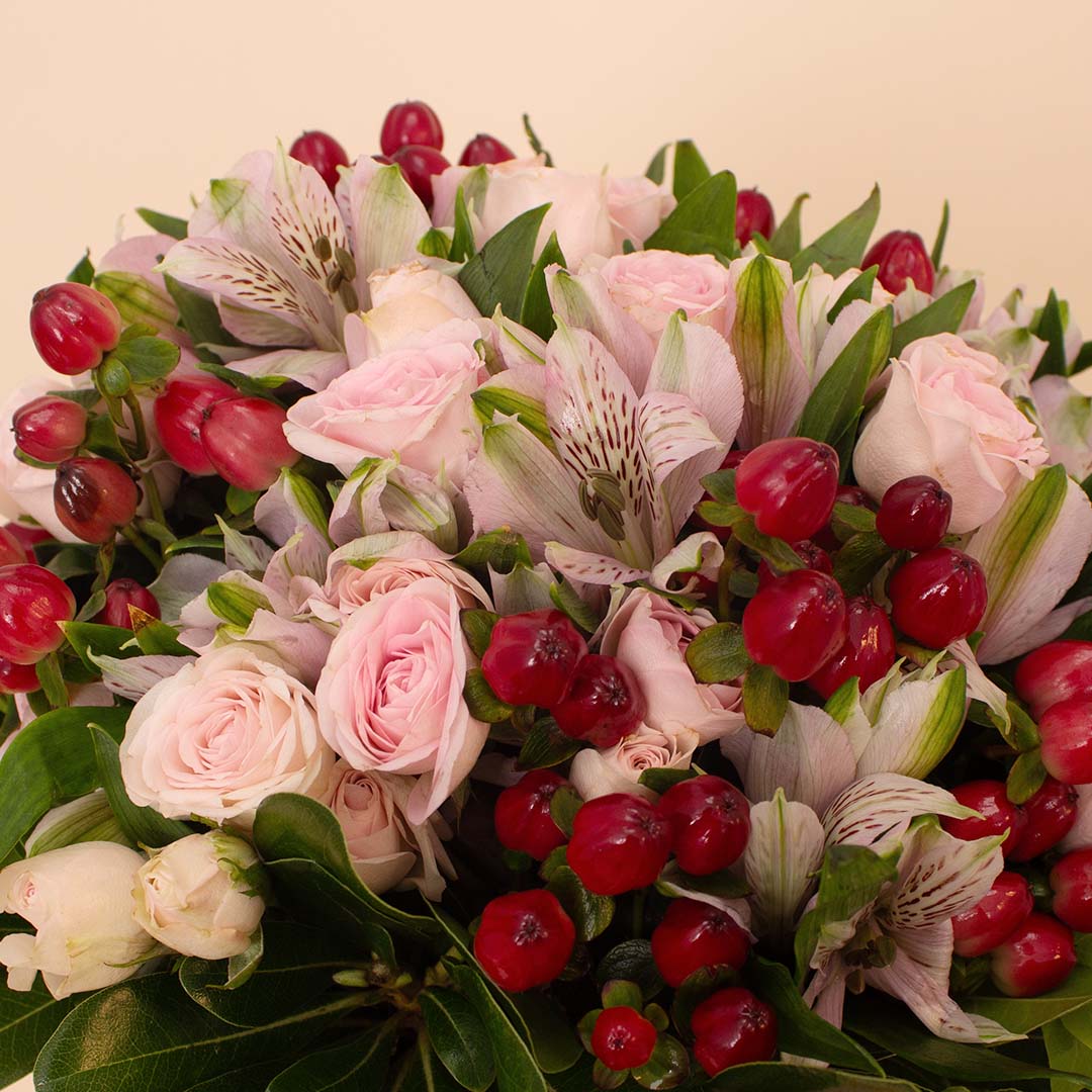 Flowrista | Pink Alstroemeria & Baby Rose Vase
