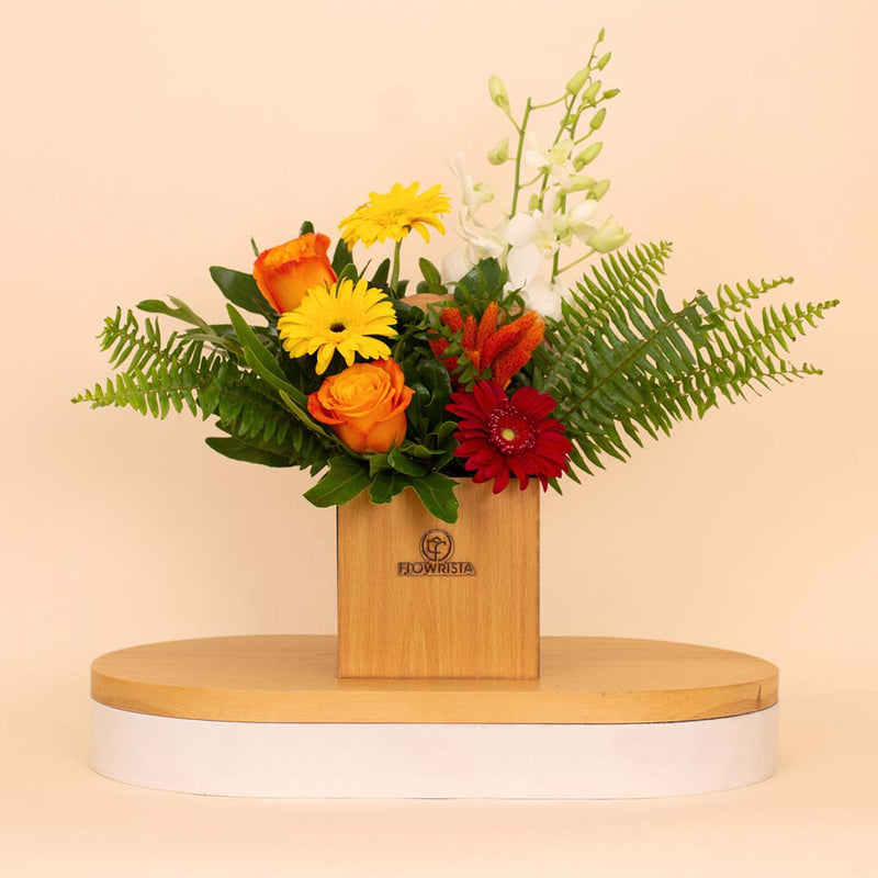 Flowrista | Vibrant Roses & Gerbera Flower Box