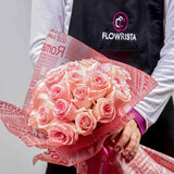 Romantic Light Pink Roses Bouquet