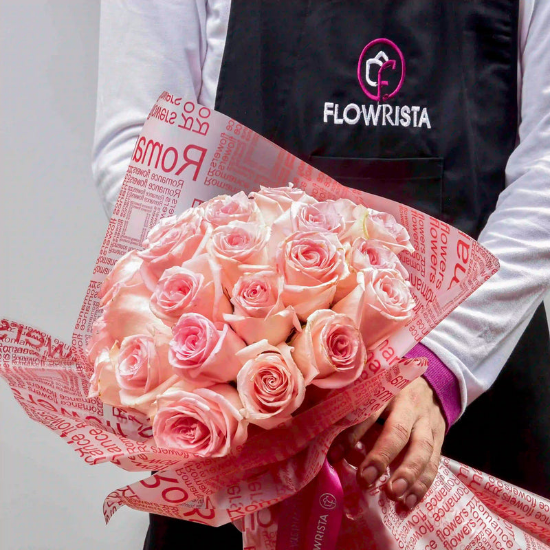 Romantic Light Pink Roses Bouquet