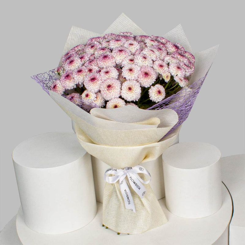 Lollipop Chrysanthemum Hand Bouquet - Natural Beauty Gift