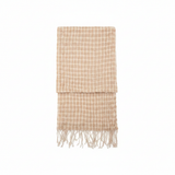 Beige cotton foulard on white