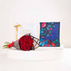 EMMA Secret Garden Scarf & Red Roses Bouquet