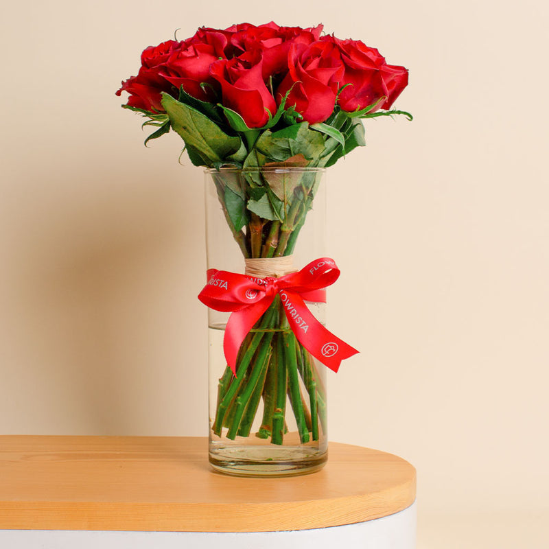 Police PA40135WLBR Wallet Magnet & Red Roses Vase
