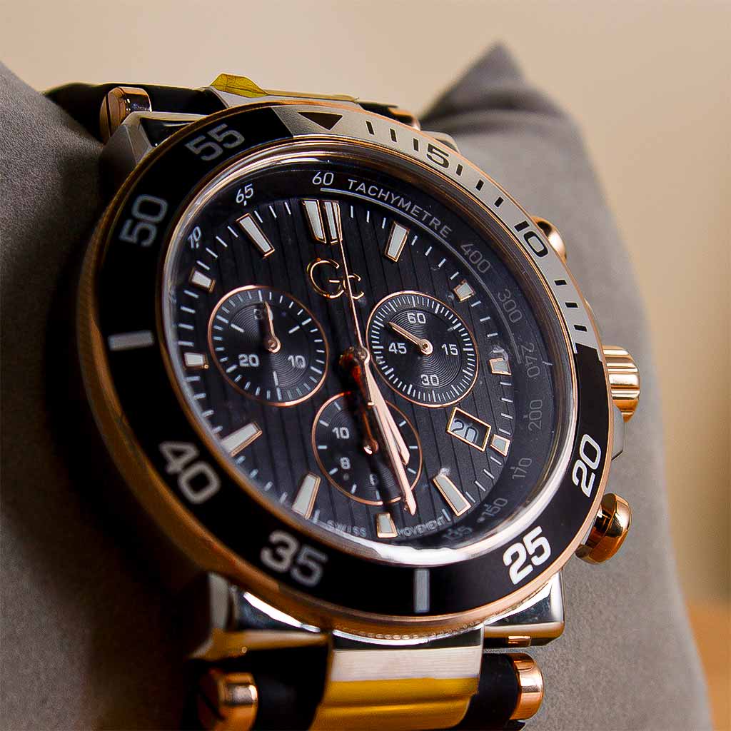 GC Sport Men Chronograph Watch | Red rose vase