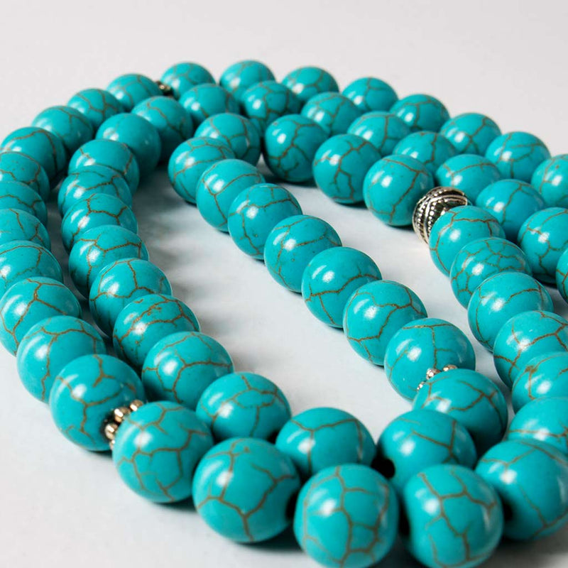 Natural Blue Turquoise Misbaha – 33 Beads (10mm)