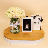 MUSC Vanilla Baby & White Roses Vase