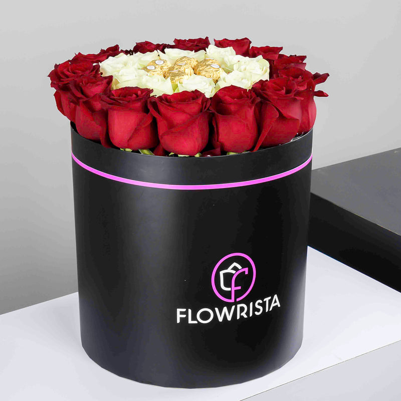 Roses Cylinder and Chocolate