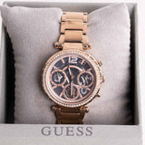 GUESS Solstice Gold-tone Silver Watch & Revival Roses Bouquet