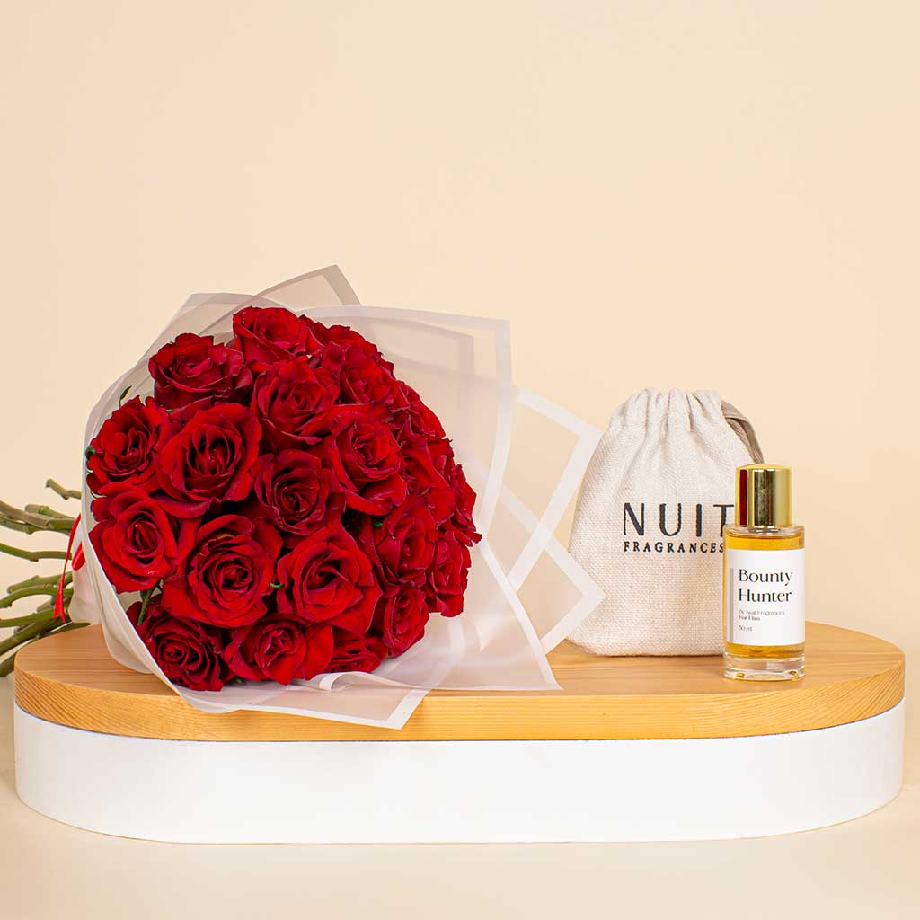 Nuit Fragrances Bounty Hunter | 20 Red flower Bouquet