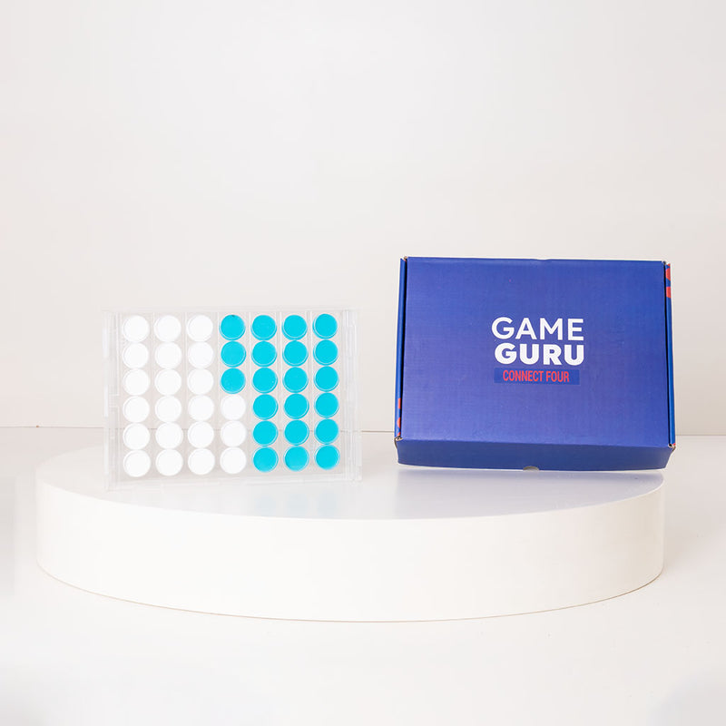 Game Guru Acrylic Connect Four Turquoise & White