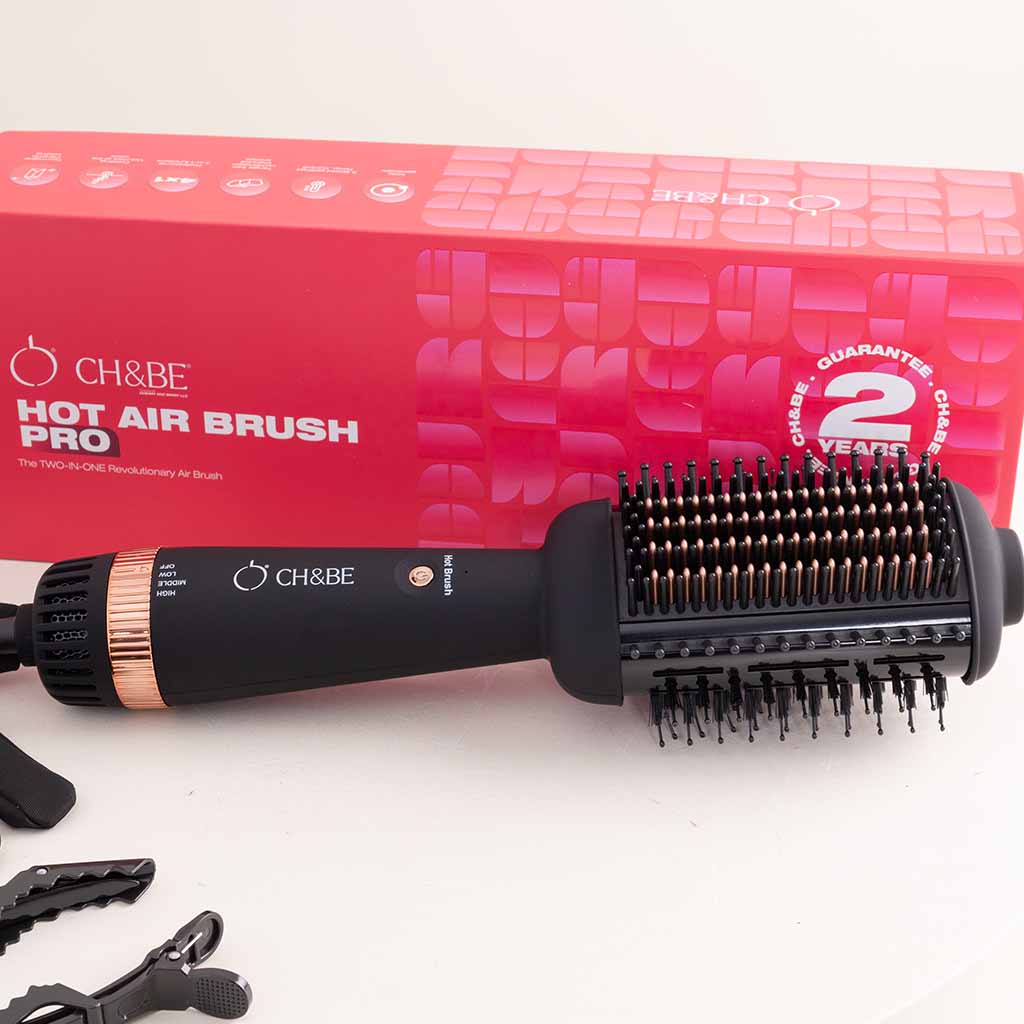 CH&BE Hot Air Brush Pro 2in1 & 15 Red Roses Bouquet