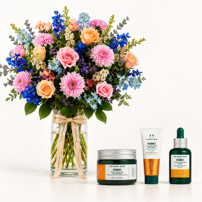 Vitamin C Glow Ritual + Spring Meadow Vase