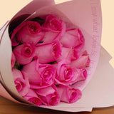 Mug Wow mom Pink | Bouquet of 15 Light Pink Flowers