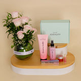 Joviality Skin Love Kit with Vase of Unique Roses