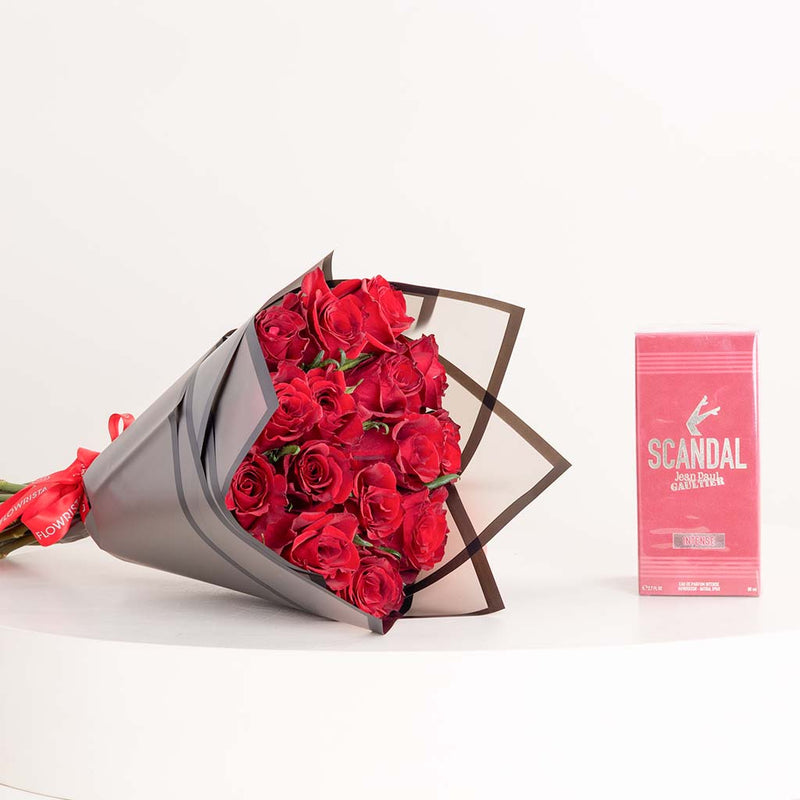 Scandal Intense Eau de Parfum & Red Roses