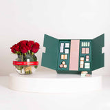 Patchi Les Signatures Prestige Box 940g & Red Roses Vase