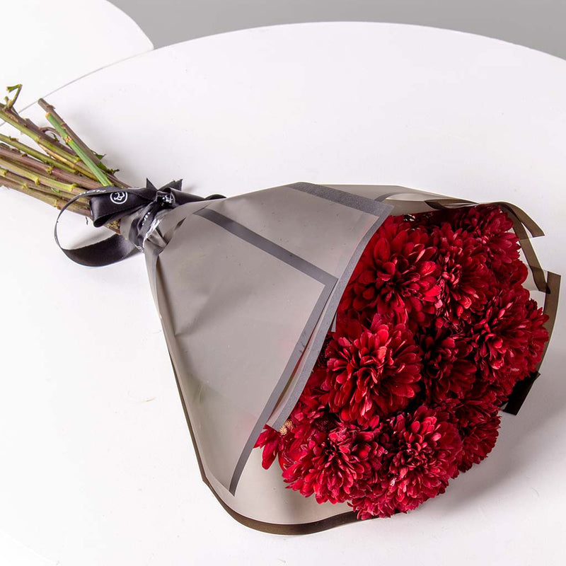 Red Chrysanthemum Bouquet - Forever With You