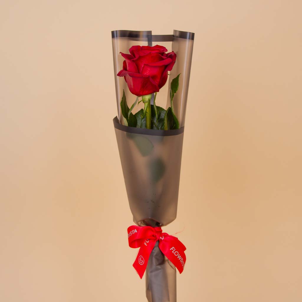 Single Red Rose Bouquet