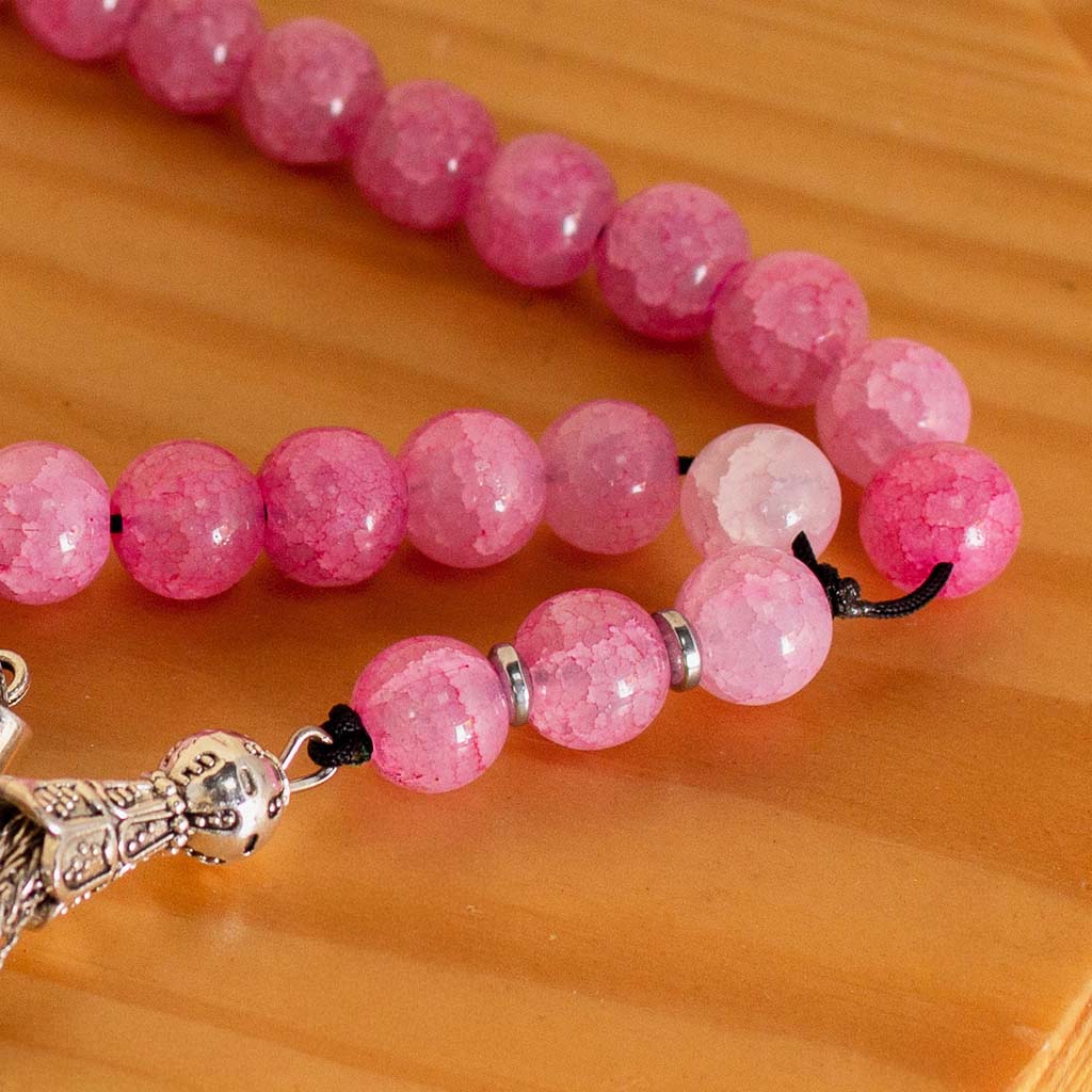 Delicate Pink Prayer Beads - A Gift for Gratitude & Serenity