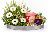 Bakhoor Saher Al Kalmat 30g with Fresh White Gerbera Birthday Flowers