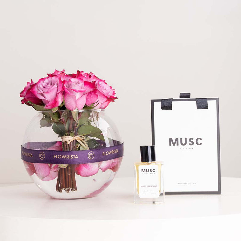 Musc Paradoxe & Purple Roses Vase