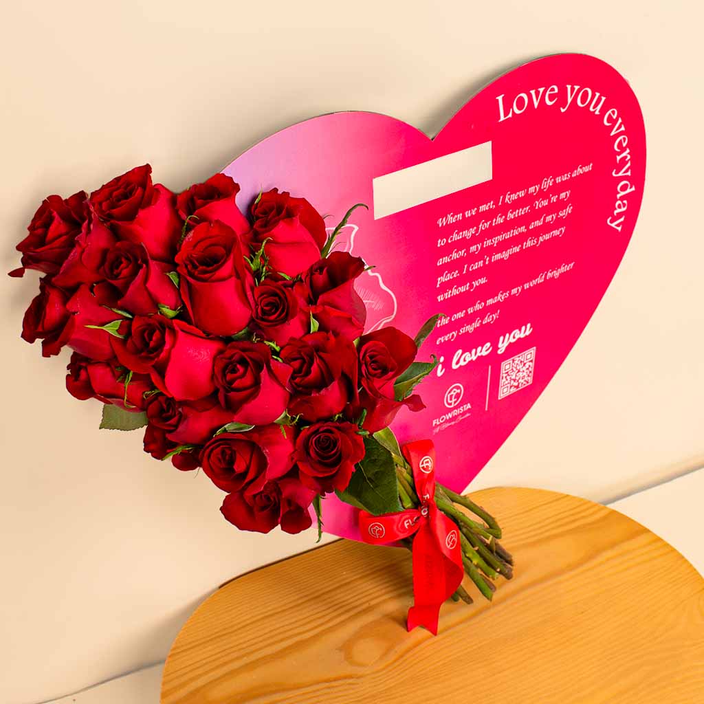 Flowrista presents Heart of Love 15 Roses