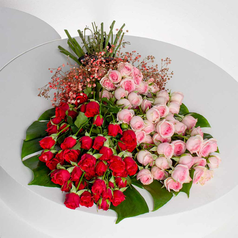 Pink & Red Baby Roses Bouquet