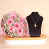 Feliz Moda star silver necklace gold plated | Pink Gerbera Bouquet