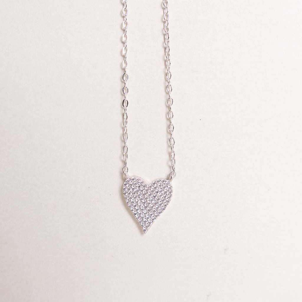 Felizmoda Silver Heart Pendant Necklace