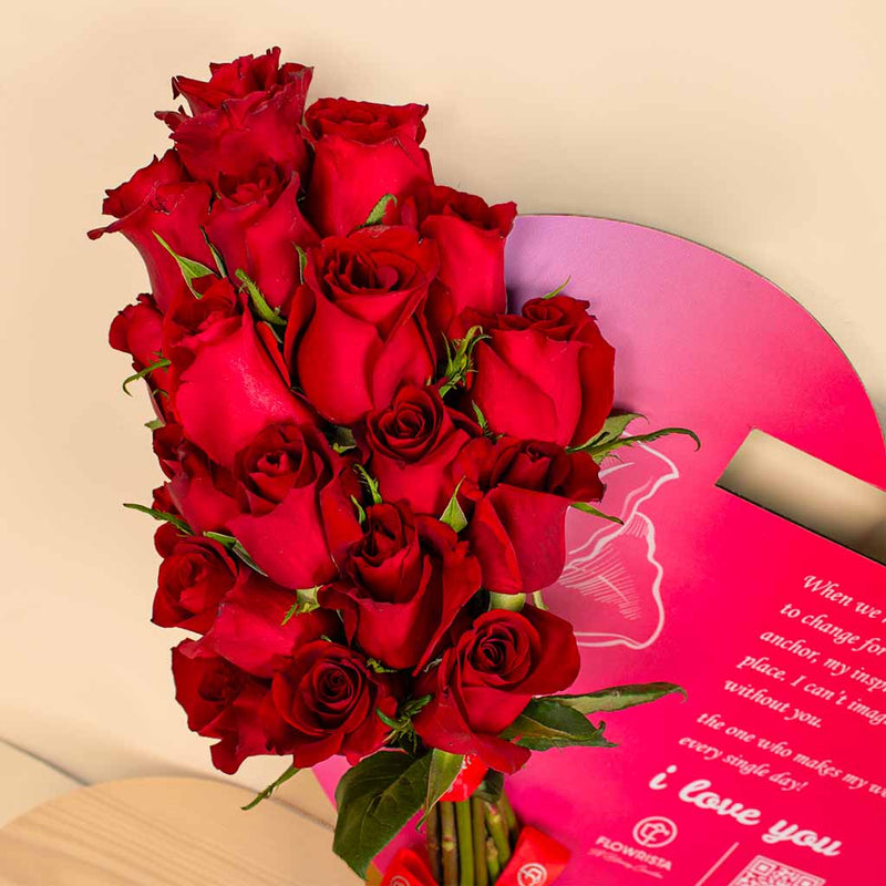 Flowrista presents Heart of Love 15 Roses