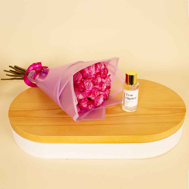 Nuit Fragrances True Hipster | Purple Flower Bouquet & 15 Roses