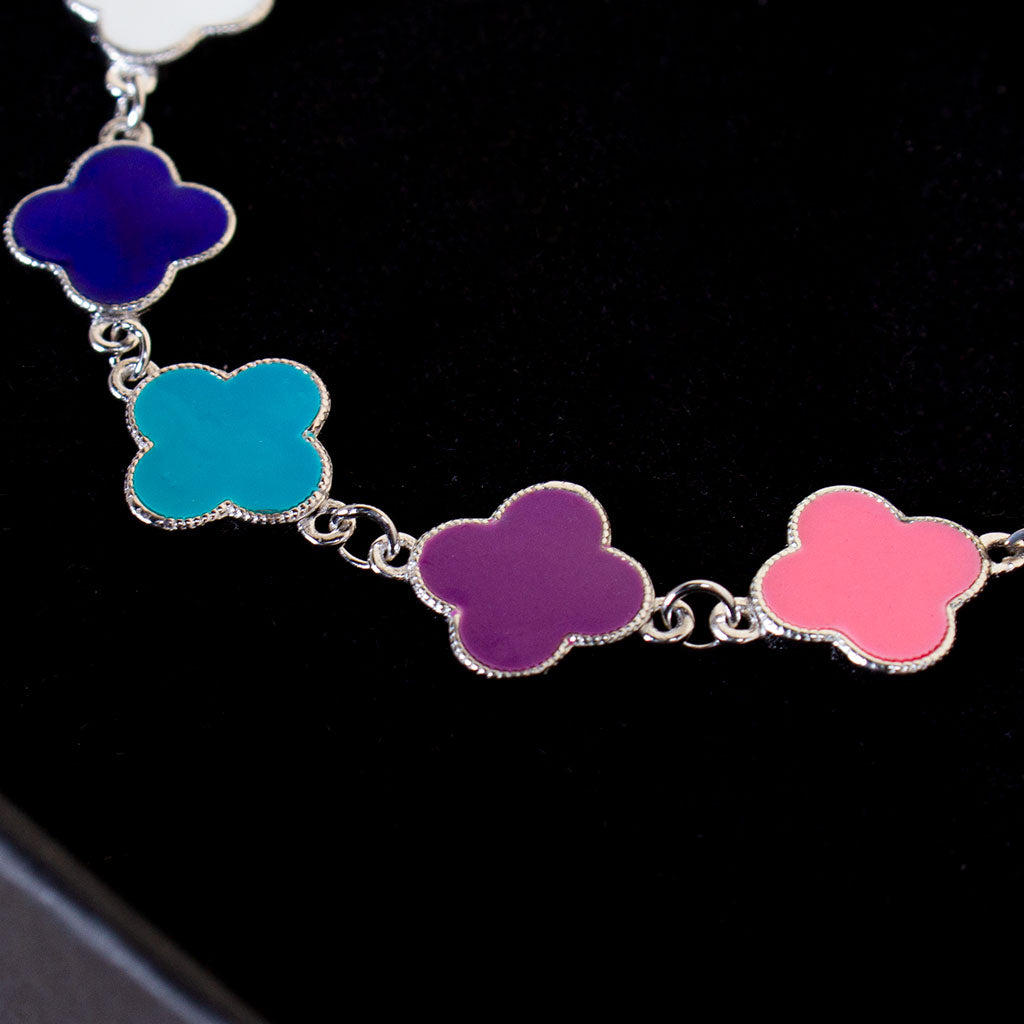 Felizmoda Van Cleef Colorful Silver Bracelet
