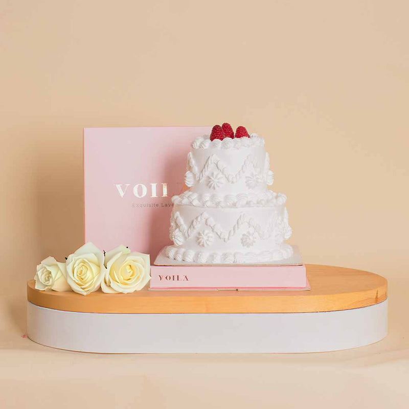 Voila Red Velvet Cake - Fresh Cherries & Creamy Layers