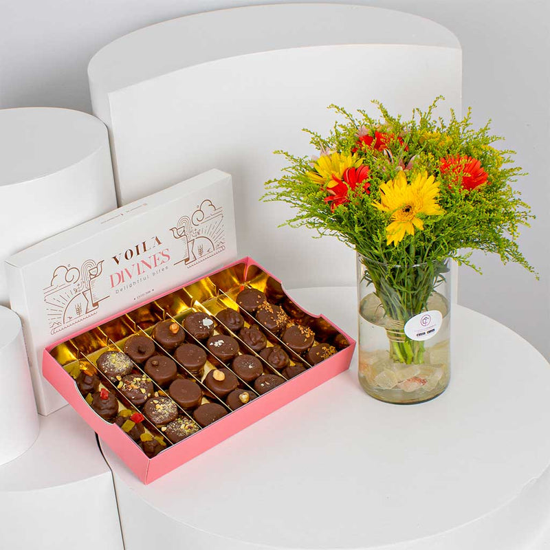 Voila Sable Chocolate Box and Happy Scents Vase