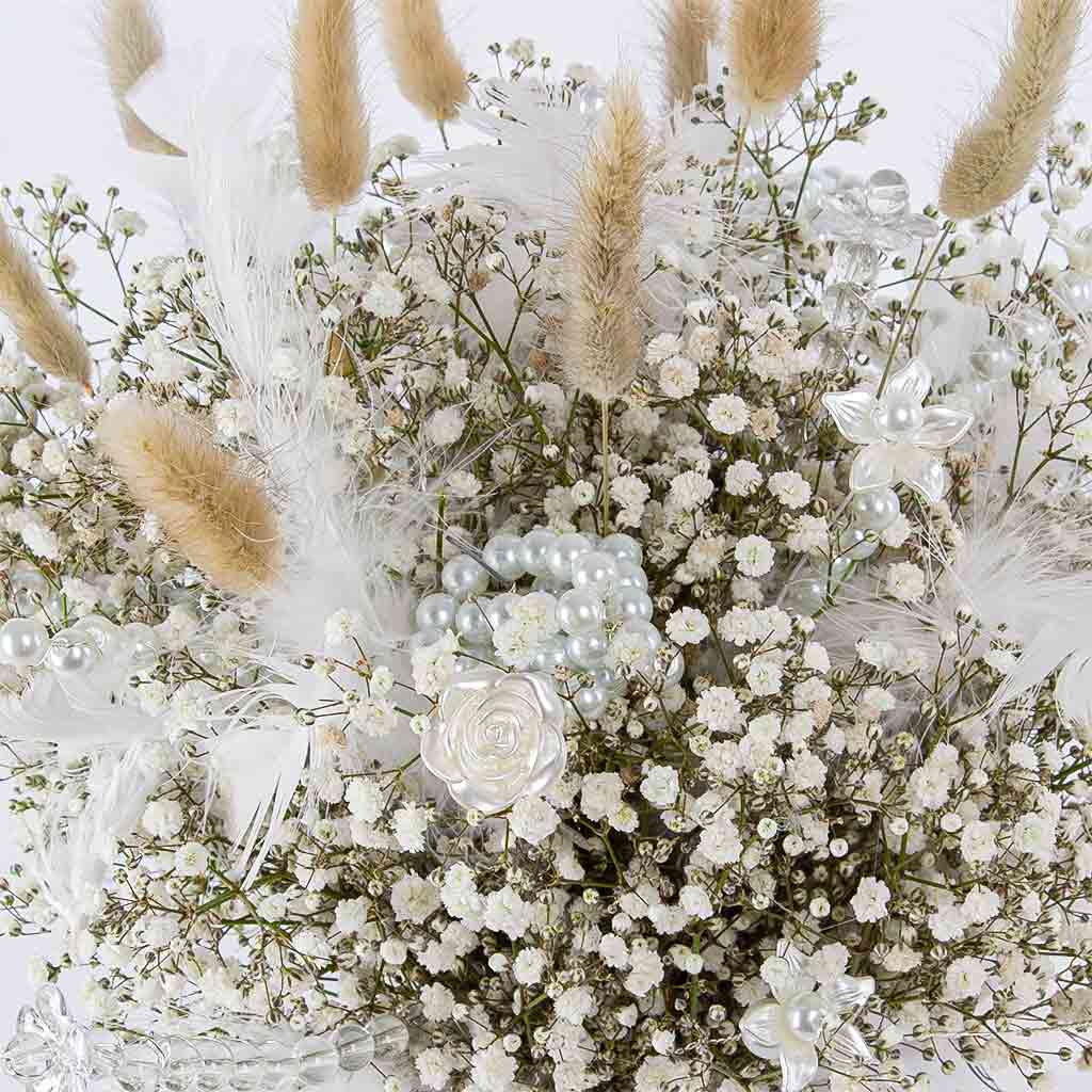 White Radiance Hand Bouquet – Baby’s Breath