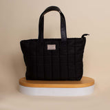 Pavo Black Tote Bag Handbag And Bouquet of 15 Rose