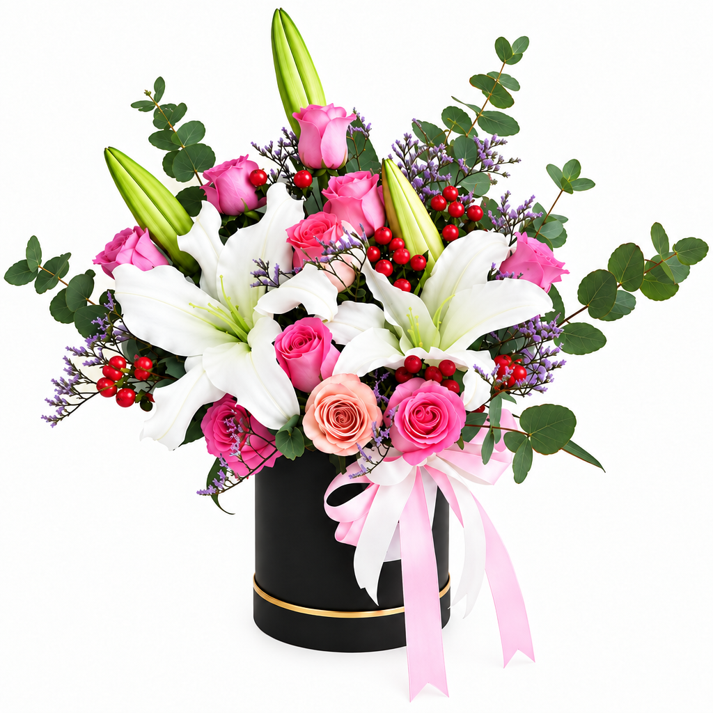 Flower arrangement without the card
