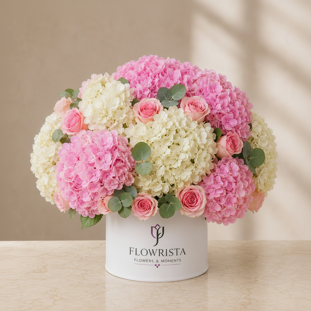 Flowrista Pink Hydrangea Roses Box Only