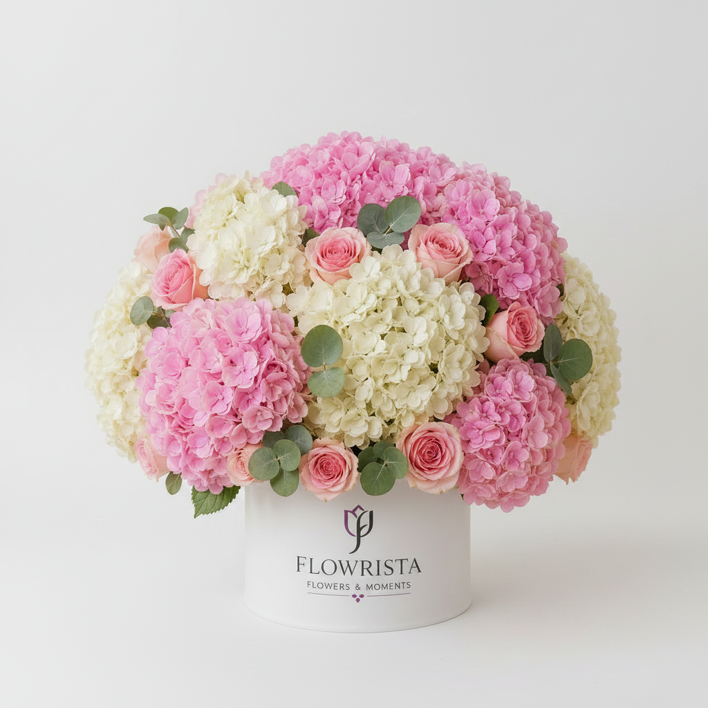 Flowrista Pink Hydrangea Roses Box