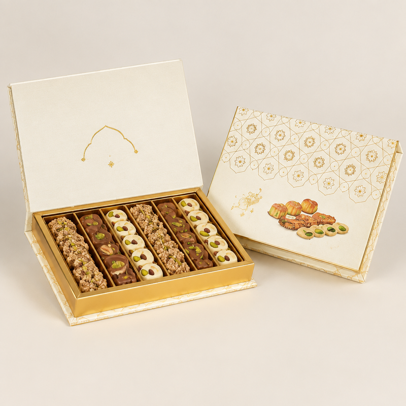 Le Shamiat assorted chocolate box with nuts and pistachios