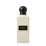 White Regent Diamond ivory faceted perfume bottle with black spherical cap