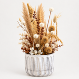 Flowrista cream pampas and dried flower arrangement in a white vase