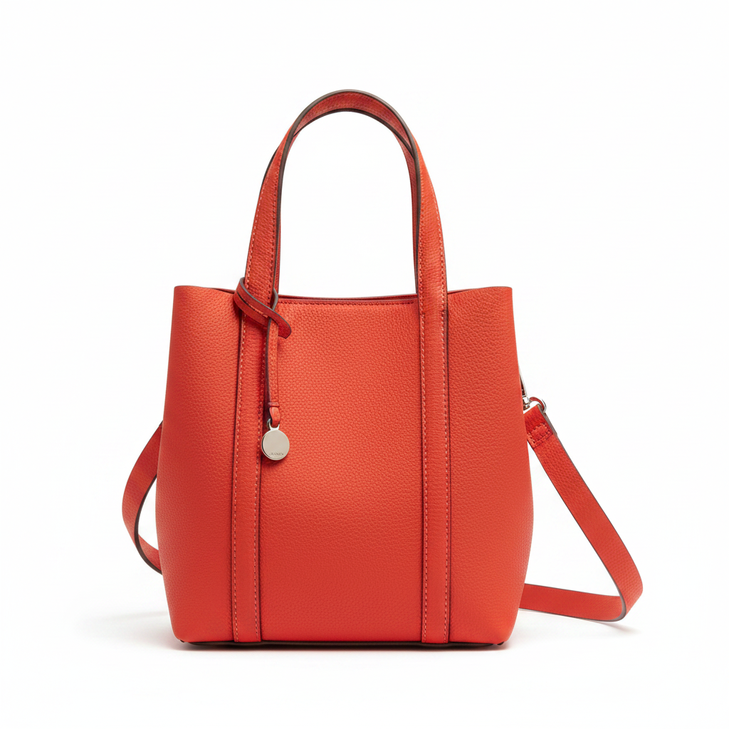 Parfois red-orange large tote bag with texture and crossbody strap by Flowrista Dubai