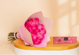 Godiva Prestige Biscuits Collection & Pink Roses Bouquet