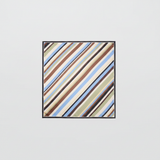 Mango green diagonal multicolor striped printed fluid fabric square scarf 70x70cm