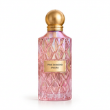 Pink Diamond Sakura perfume in a pink faceted bottle with gold-coloured round cap