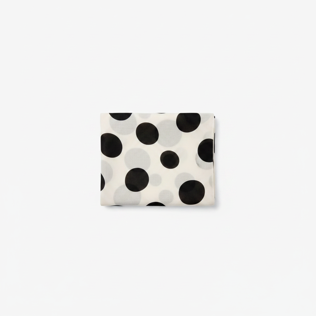 Mango ecru spots print fluid scarf on white background